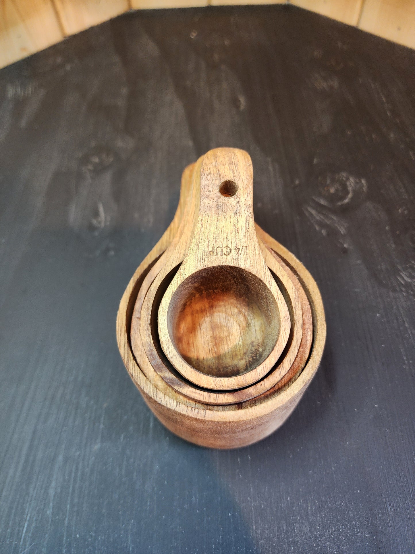 Acacia Wood Measuring Cups
