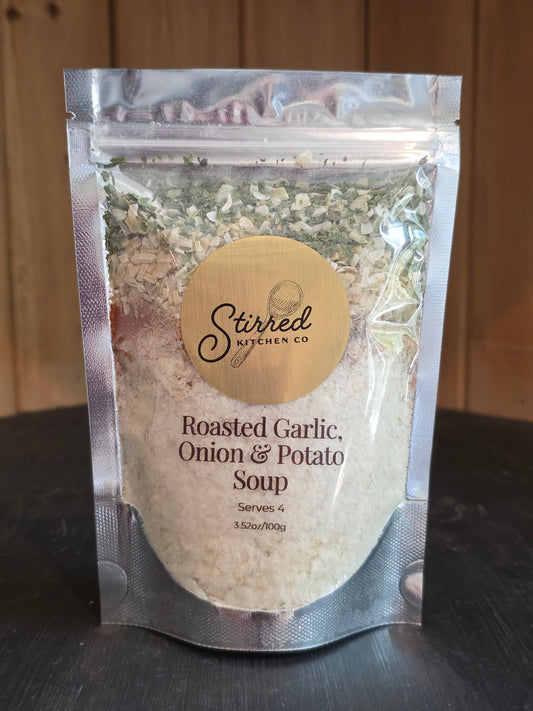Roasted Garlic, Onion & Potato Soup