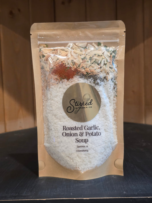 Roasted Garlic, Onion & Potato Soup