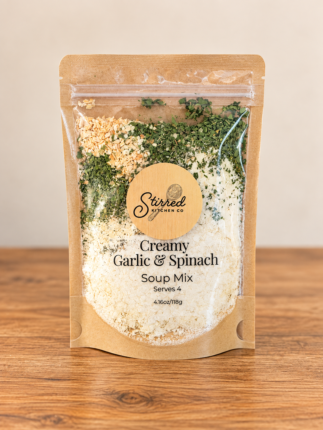 Creamy Garlic & Spinach Soup